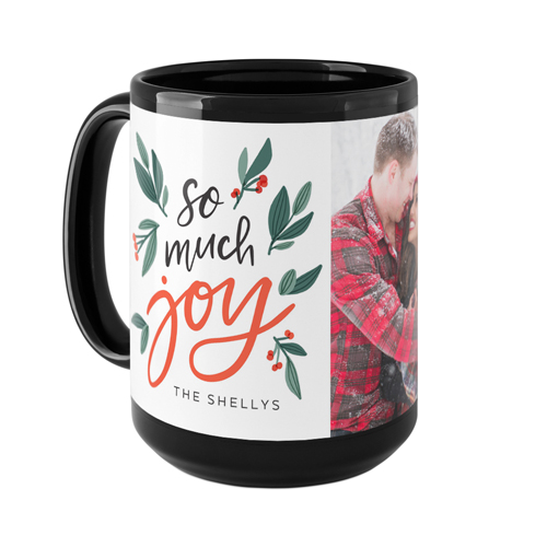 So Much Joy Mug, Black,  , 15oz, Red