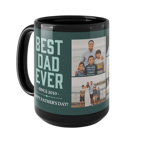 Best Dad Mug, Black,  , 15oz, Green
