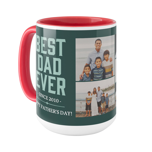 Best Dad Mug, Red,  , 15oz, Green