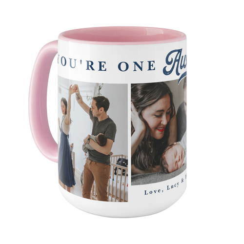 Retro Awesome Mug, Pink,  , 15oz, Blue