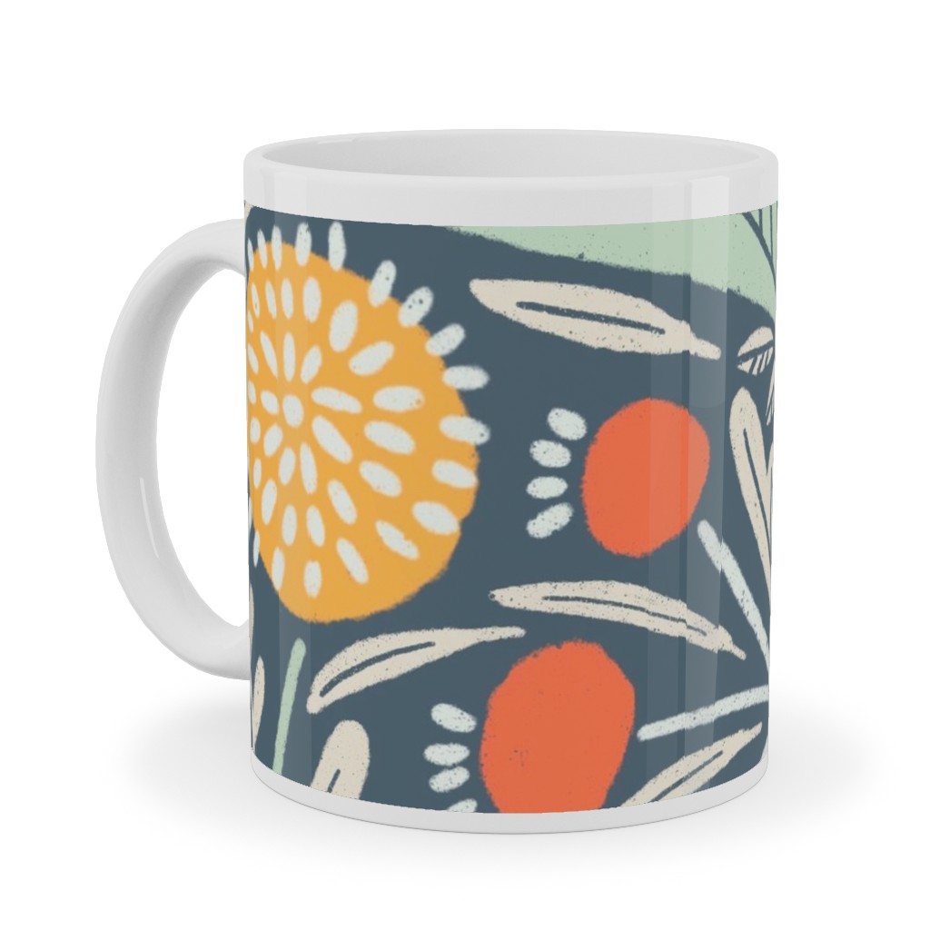 Astrid Ceramic Mug, White, , 11oz, Multicolor, Hemlock