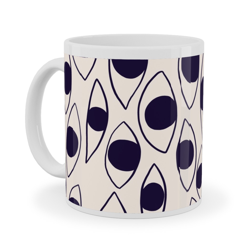 Eye White - Light Ceramic Mug, White,  , 11oz, White