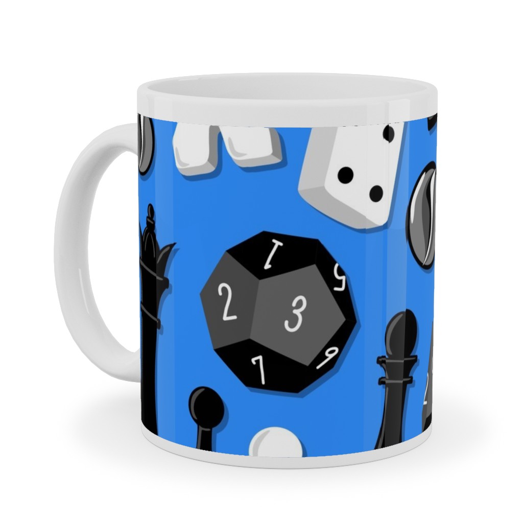 Game on Ceramic Mug, White, , 11oz, Blue, Electric