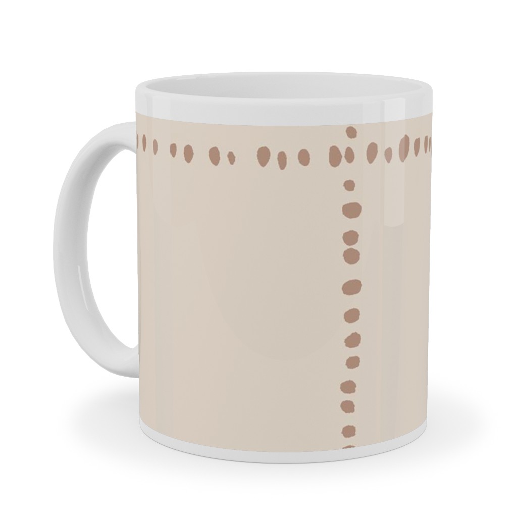 Soul Garden Ceramic Mug, White, , 11oz, Beige, Sand