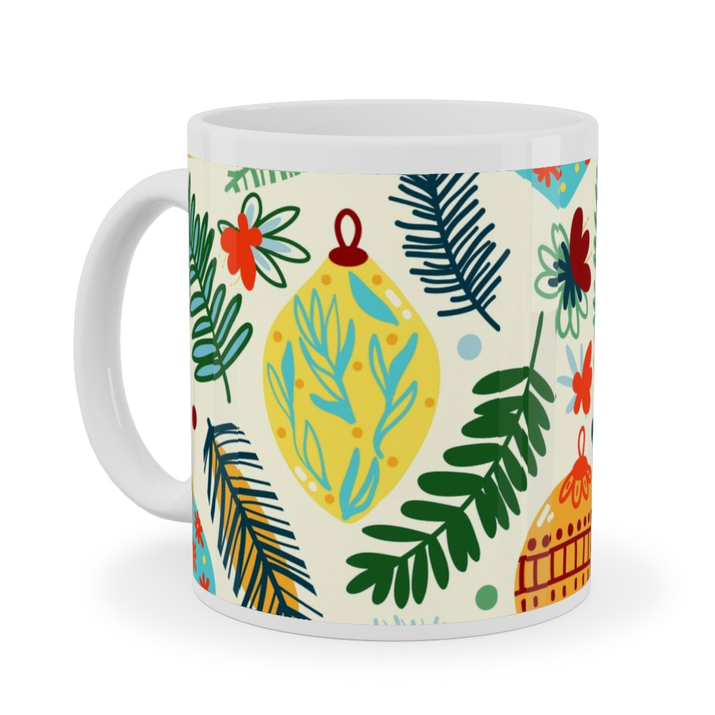 Colorful Christmas Classic - Multi Ceramic Mug, White, , 11oz, Multicolor