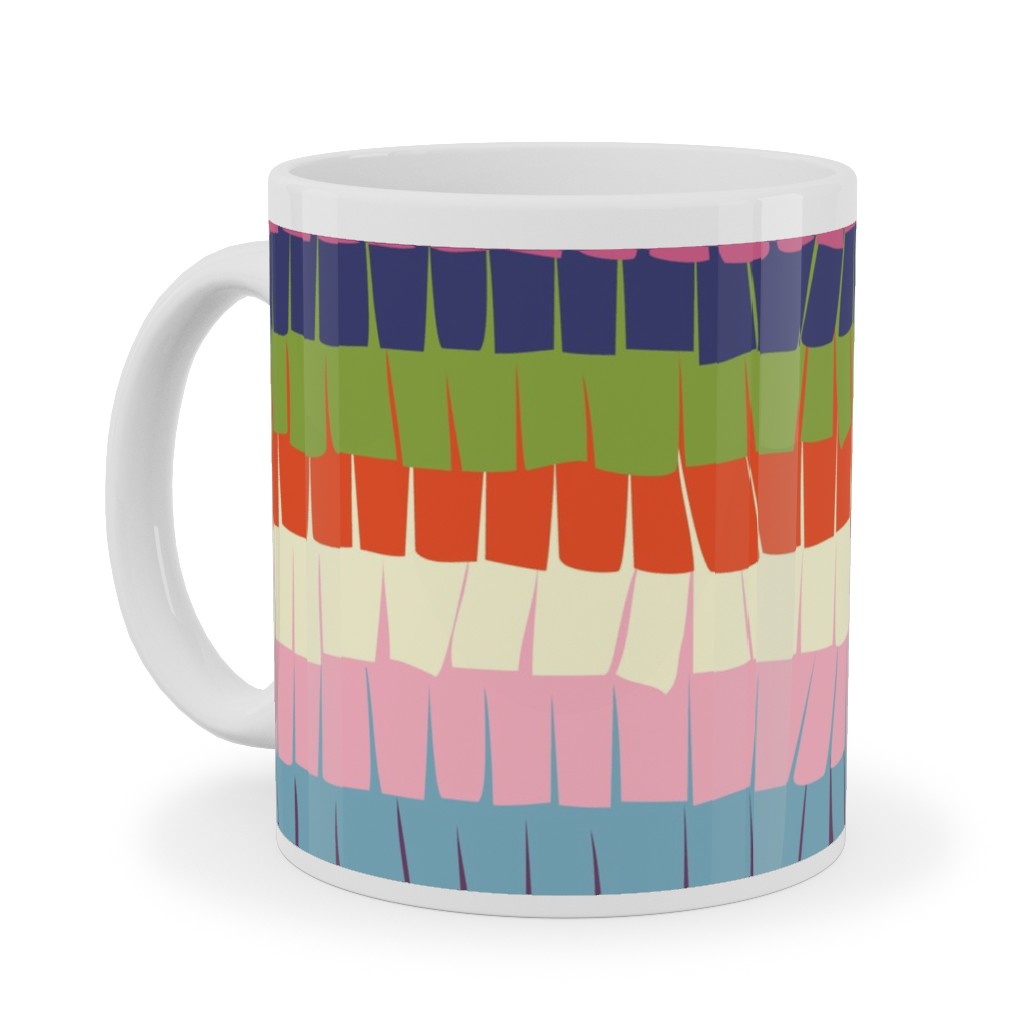 Piata Fiesta Party Ceramic Mug, White, , 11oz, Multicolor