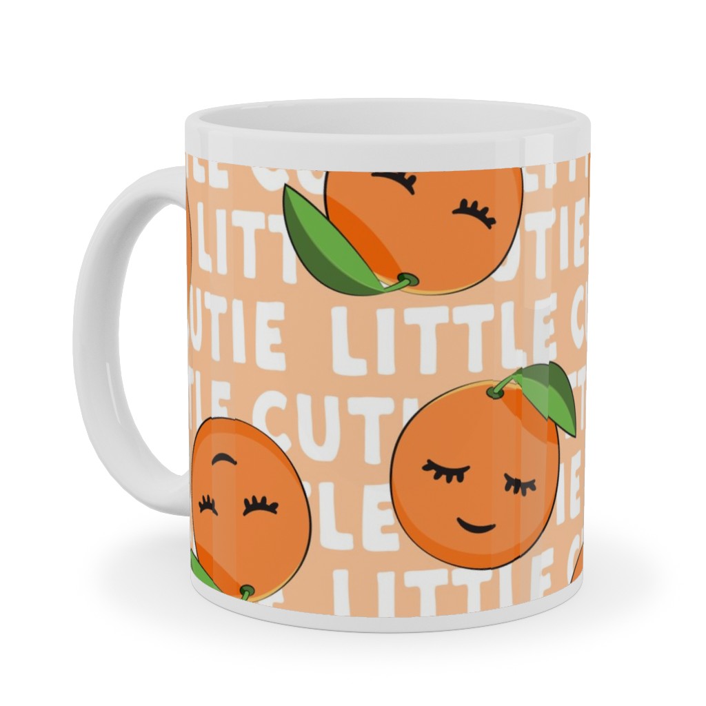 Little Cutie - Happy Oranges - Orange Ceramic Mug, White, , 11oz, Orange, Orange