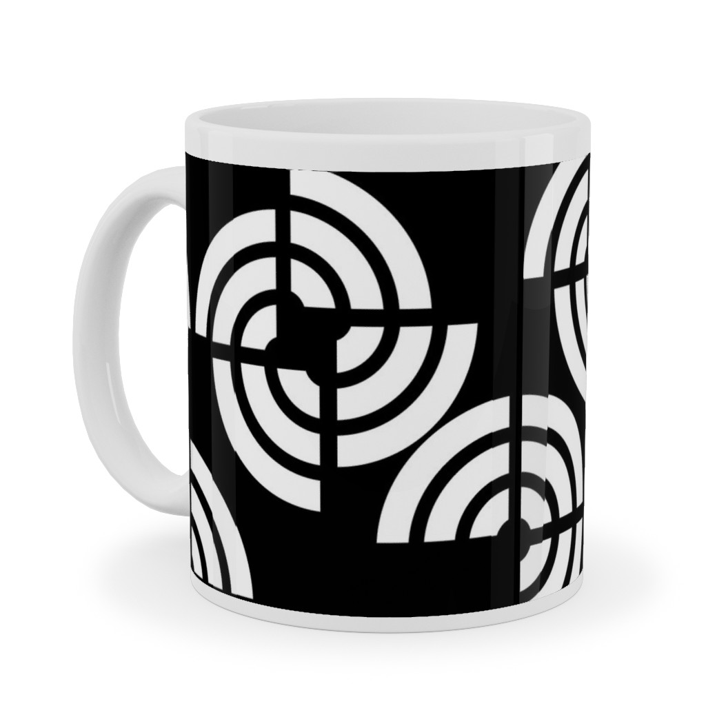 Beethoven - Black and White Ceramic Mug, White, , 11oz, Black, Black