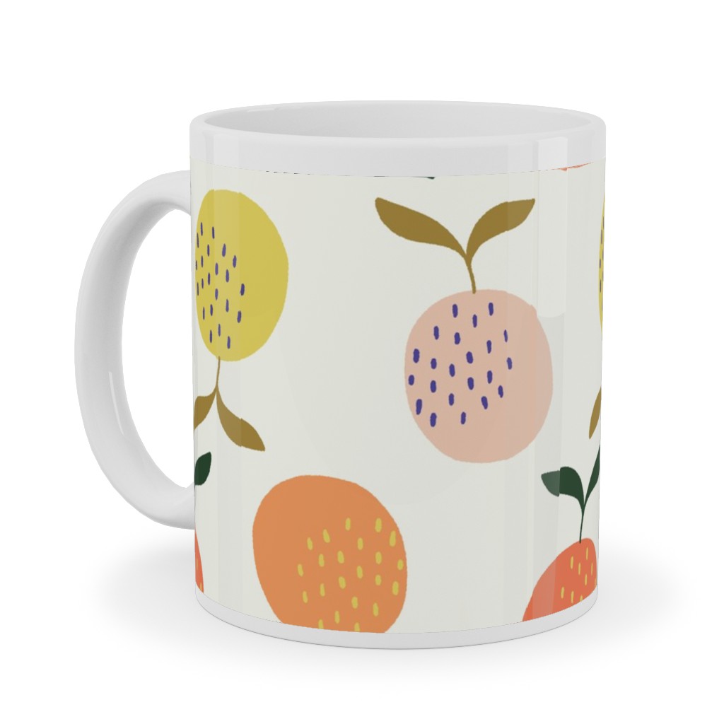 Little Oranges - Multi Ceramic Mug, White, , 11oz, Orange, Orange