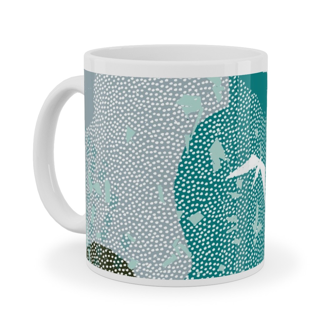 Forest Bird's Eye View - Green Ceramic Mug, White, , 11oz, Green, Classic Green