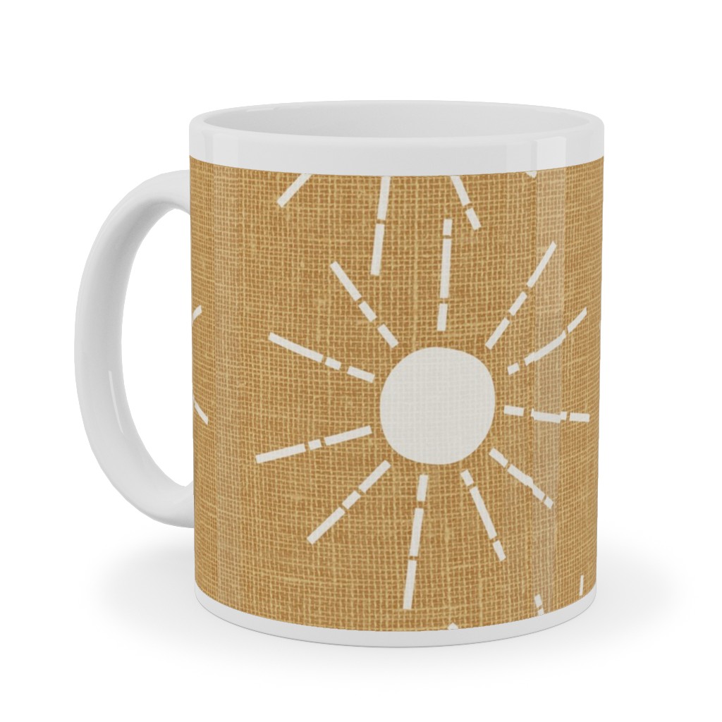 Summer Sunshine - Mustard Yellow Ceramic Mug, White, , 11oz, Yellow, Classic Yellow