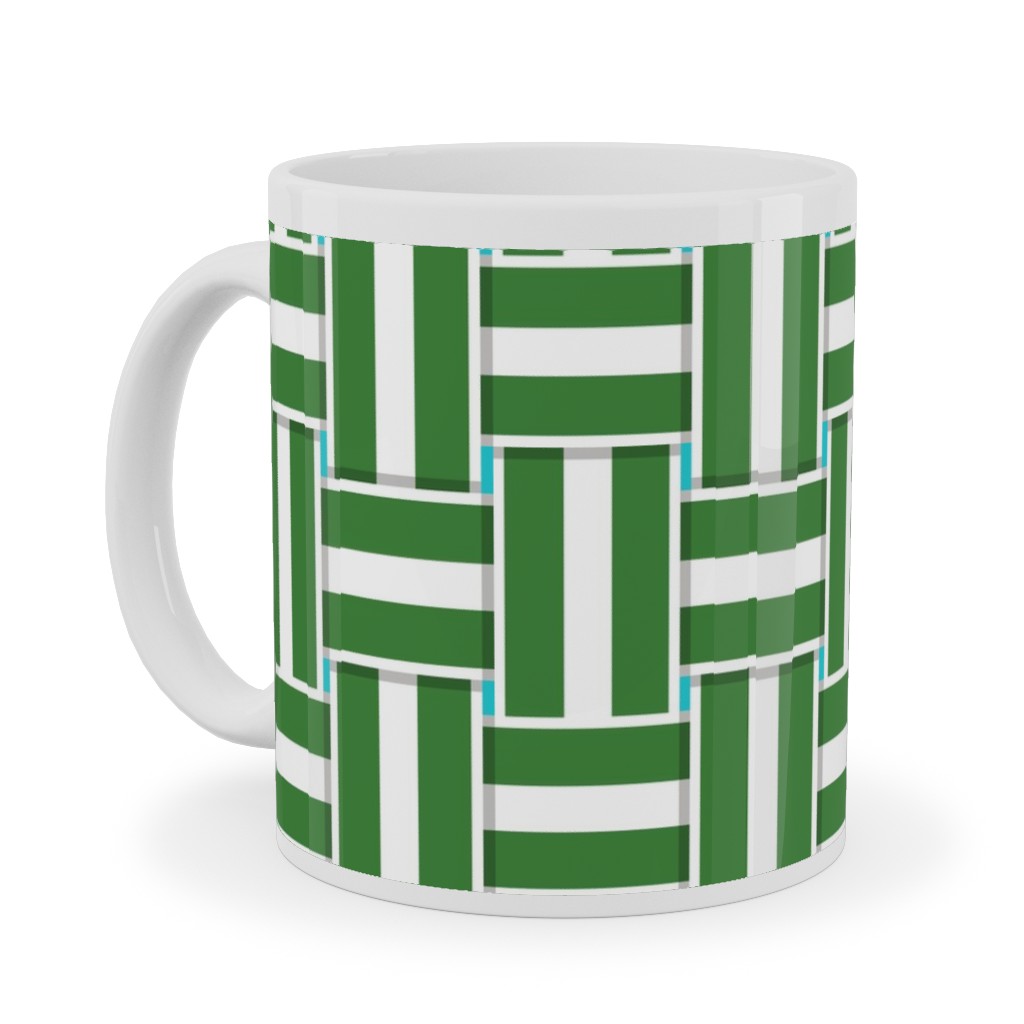 Chaise Lounge - Green Ceramic Mug, White, , 11oz, Green, Classic Green