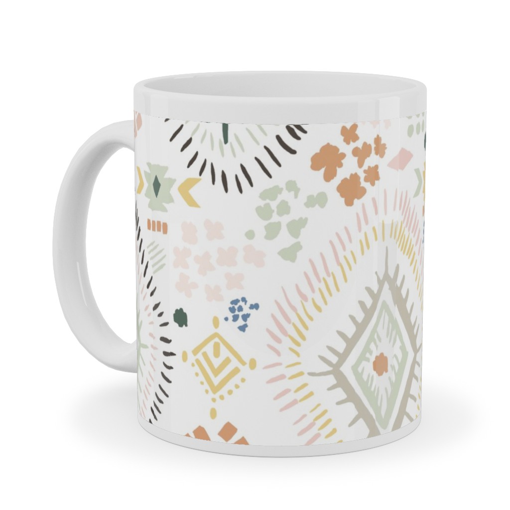 Modern Aztec - Multi Ceramic Mug, White, , 11oz, Multicolor