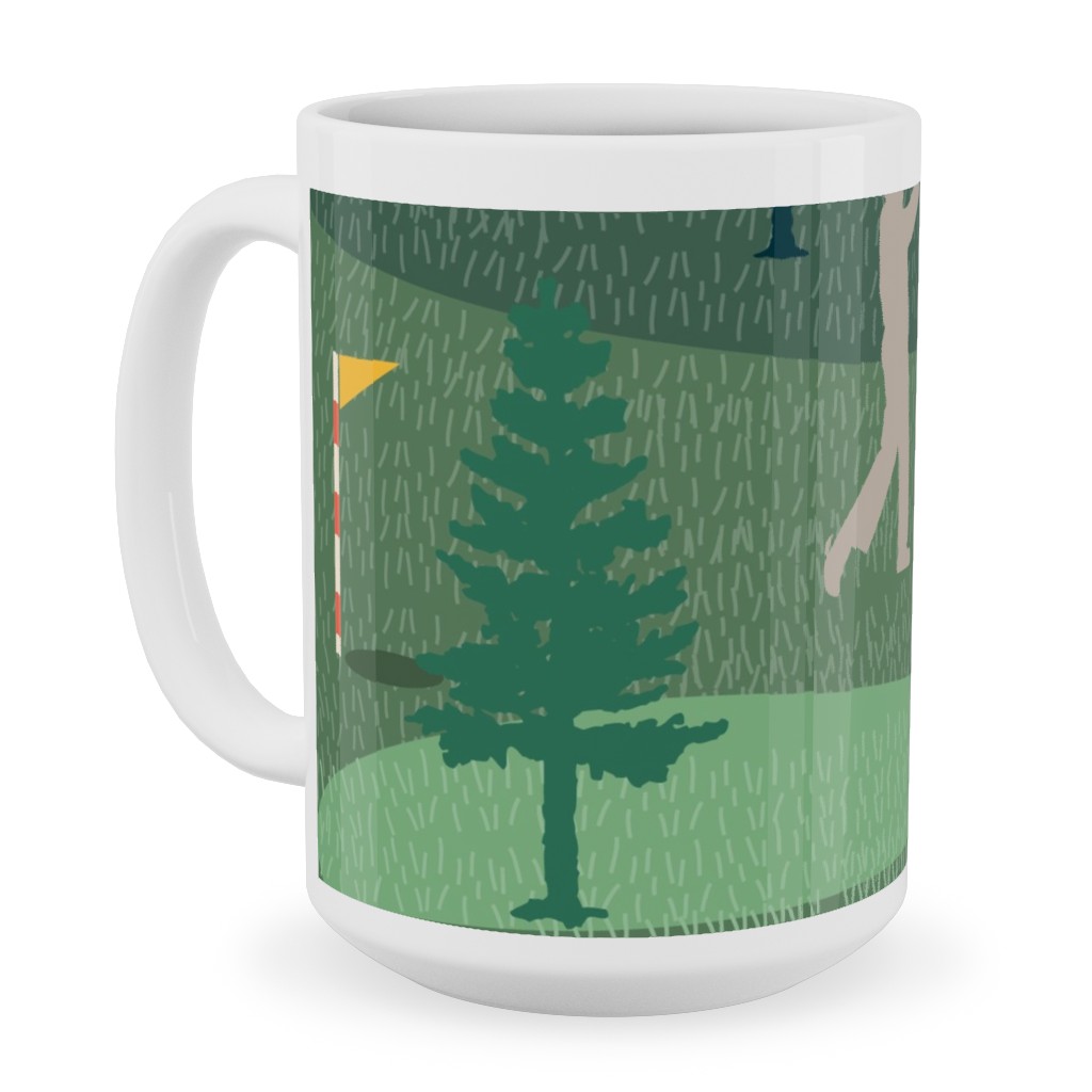 Golf Day Out - Green Ceramic Mug, White, , 15oz, Green, Classic Green