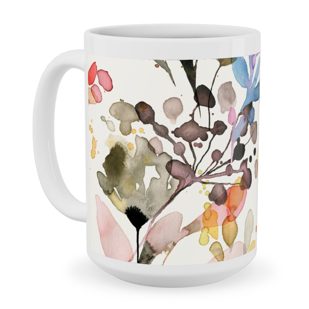 Wild Grasses - Multi Ceramic Mug, White,  , 15oz, Multicolor