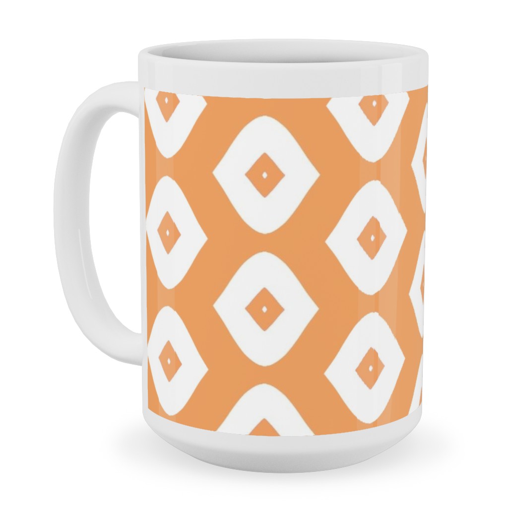 Diamond Girl - Orange Ceramic Mug, White, , 15oz, Orange, Orange