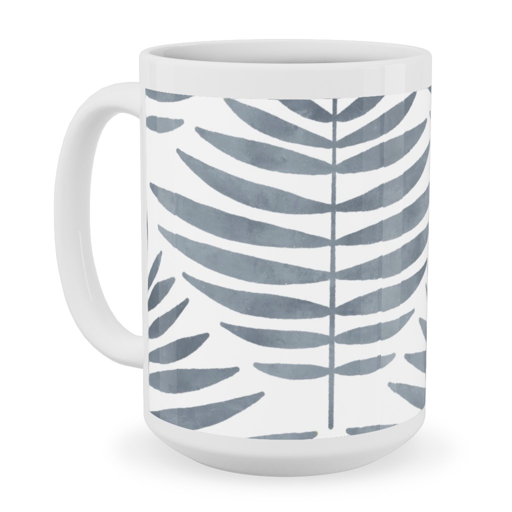 Largo - Gray Ceramic Mug, White,  , 15oz, Gray