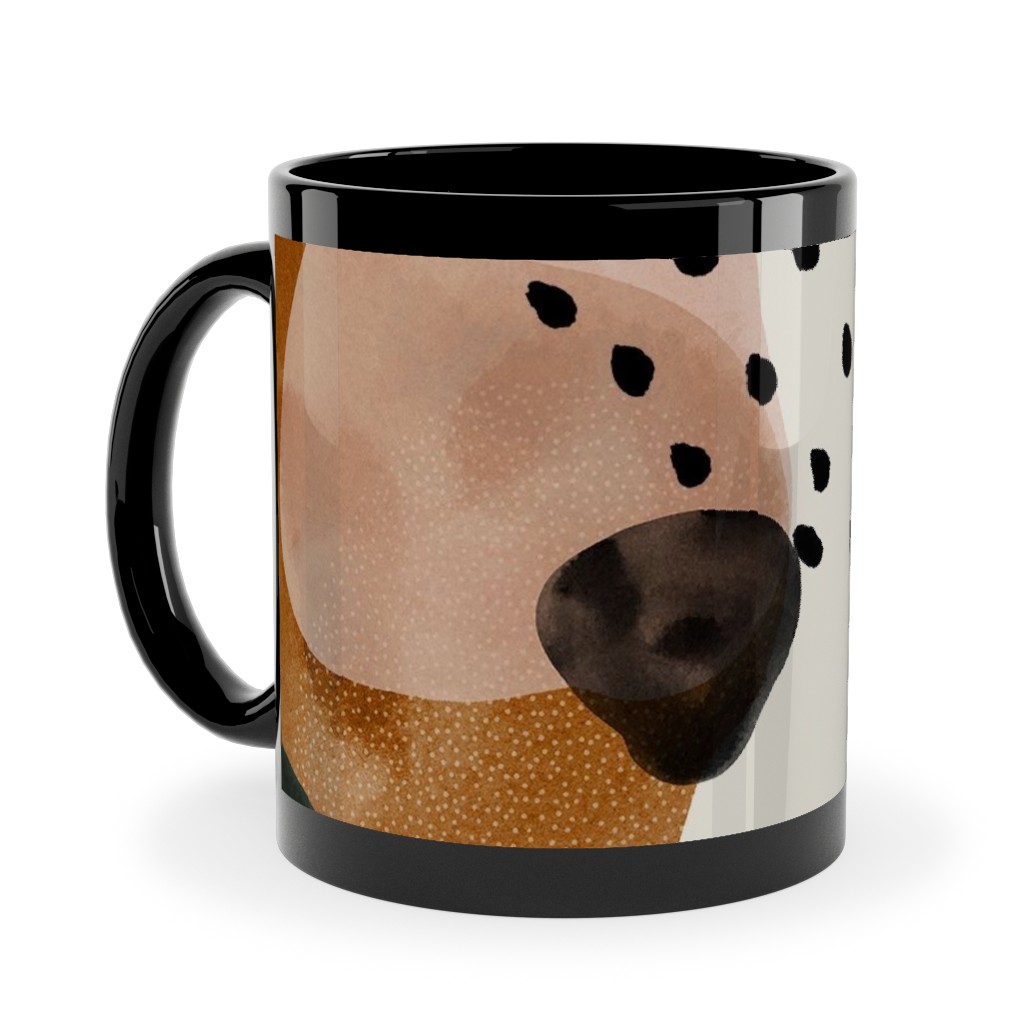 Geometric Pattern - Muted Ceramic Mug, Black, , 11oz, Multicolor