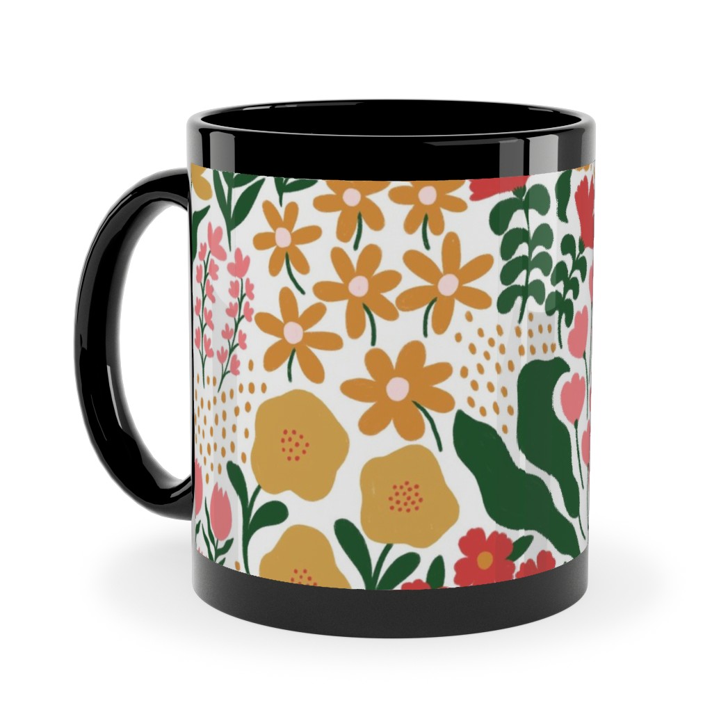 Wild Meadow - Light Ceramic Mug, Black, , 11oz, Multicolor