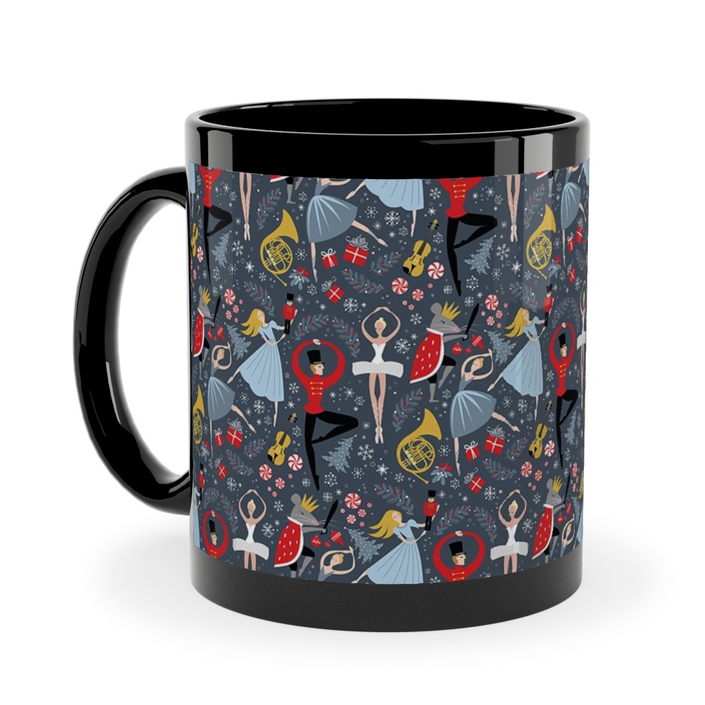 Claras Nutcracker Ballet Characters - Multi Ceramic Mug, Black, , 11oz, Multicolor
