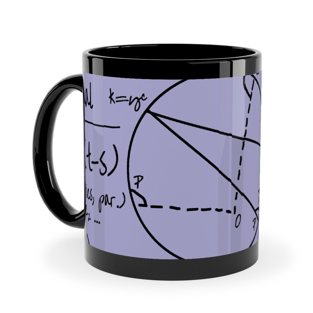 Common Equations Ceramic Mug, Black,  , 11oz, Purple