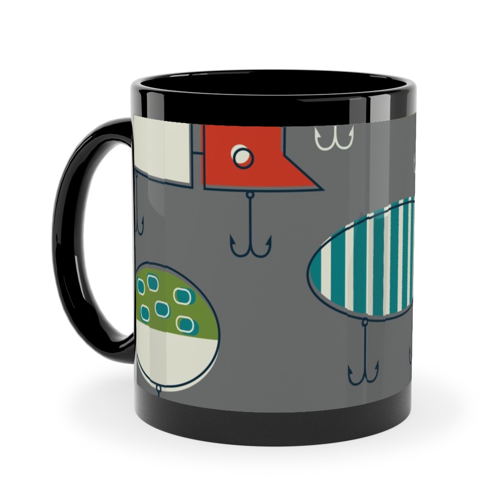 Hooked Up Ceramic Mug, Black, , 11oz, Multicolor, Cement