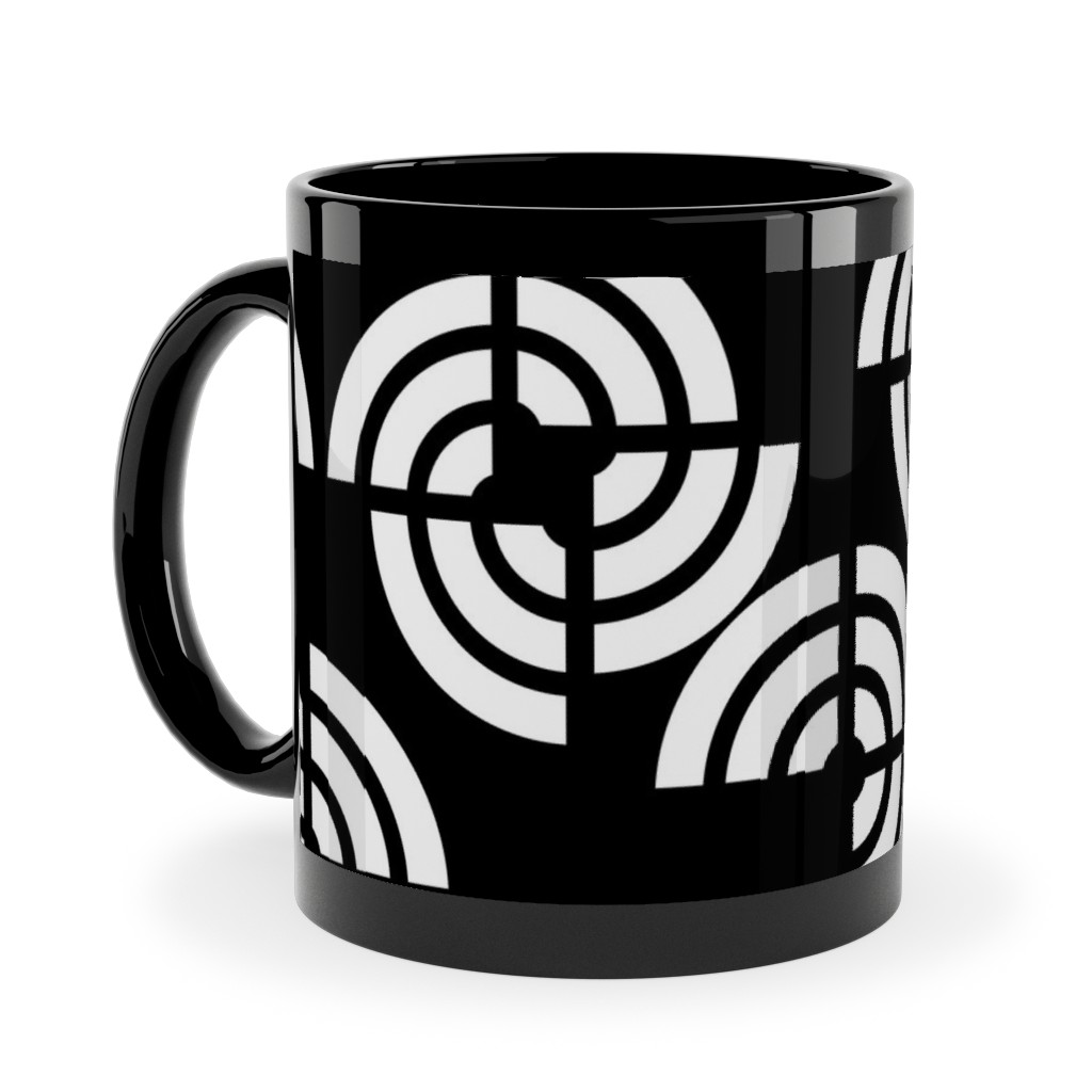 Beethoven - Black and White Ceramic Mug, Black,  , 11oz, Black