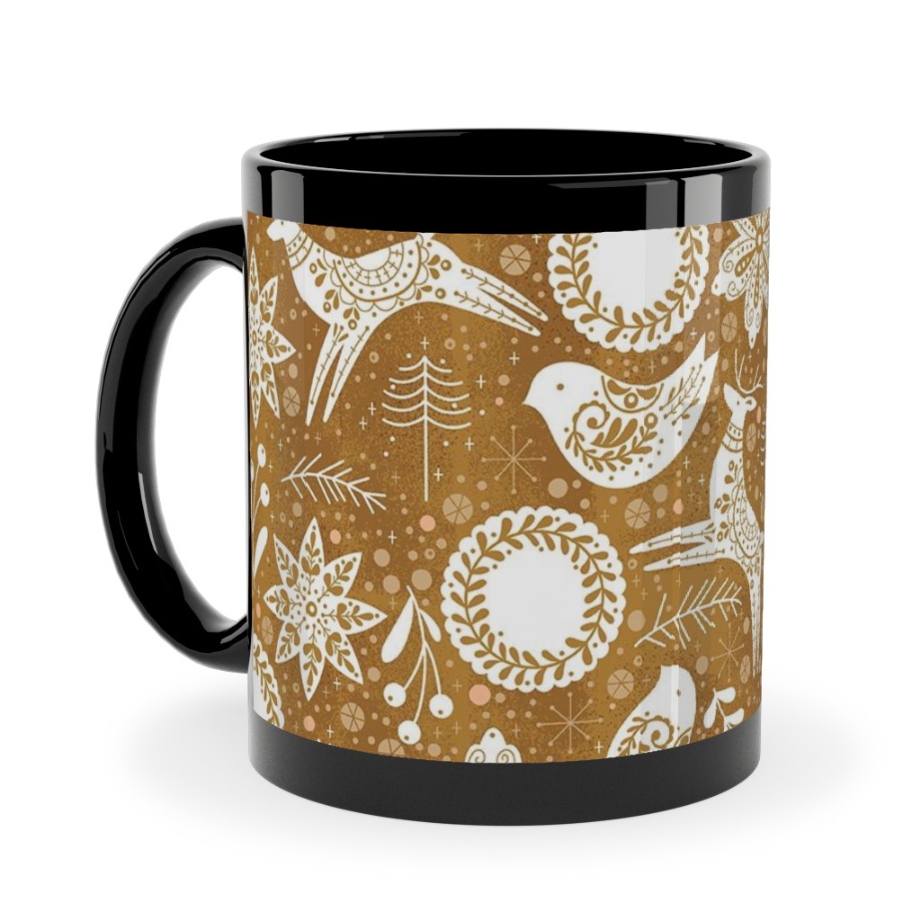 Gingerbread Forest - Brown Ceramic Mug, Black, , 11oz, Brown, Brown