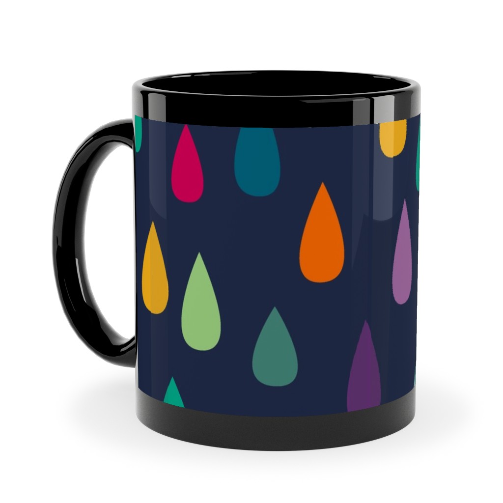 Raindrops - Multi Ceramic Mug, Black, , 11oz, Multicolor