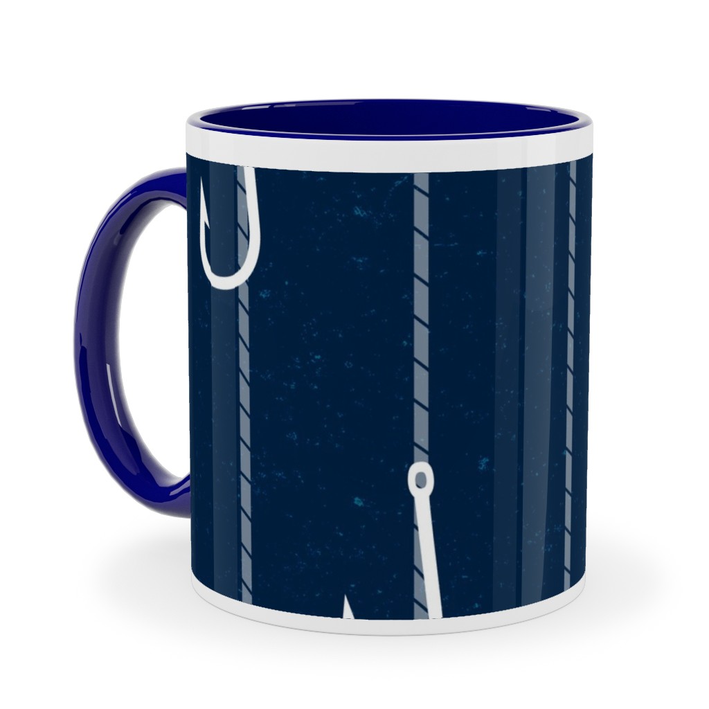 Cast a Line Ceramic Mug, Blue, , 11oz, Blue, True Blue