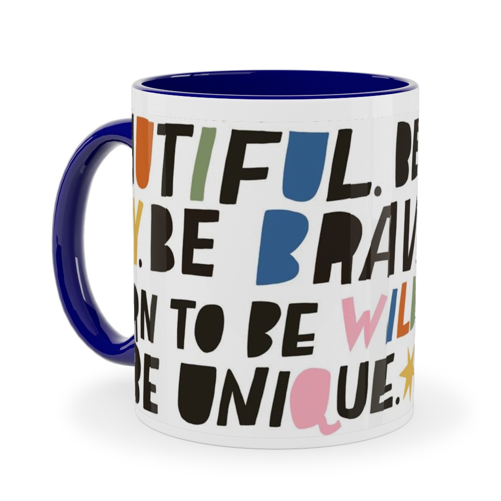 Sweet Words - Multi Ceramic Mug, Blue,  , 11oz, Multicolor