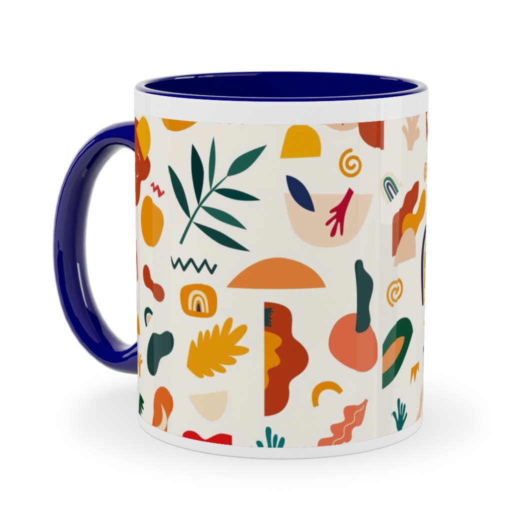 Seamless - Multi Ceramic Mug, Blue,  , 11oz, Multicolor