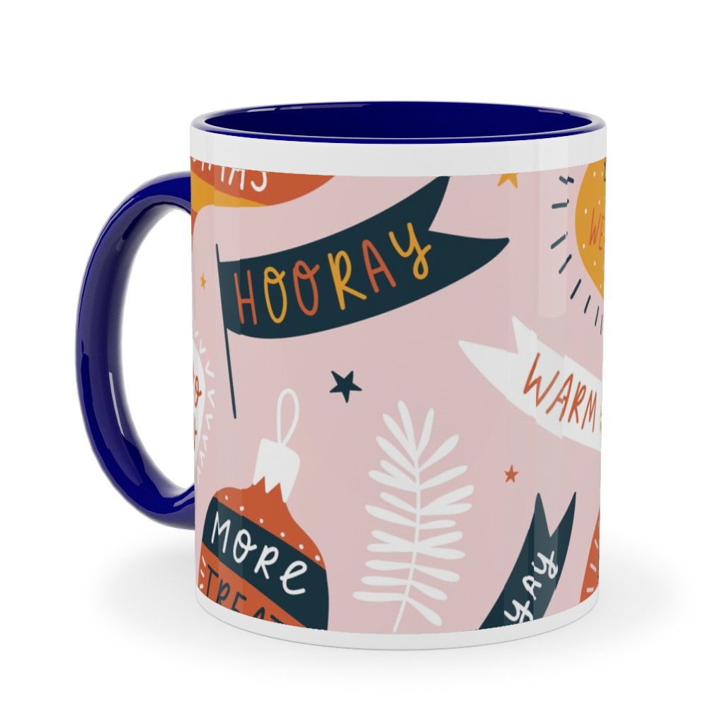 Seasons Greetings Ceramic Mug, Blue, , 11oz, Multicolor