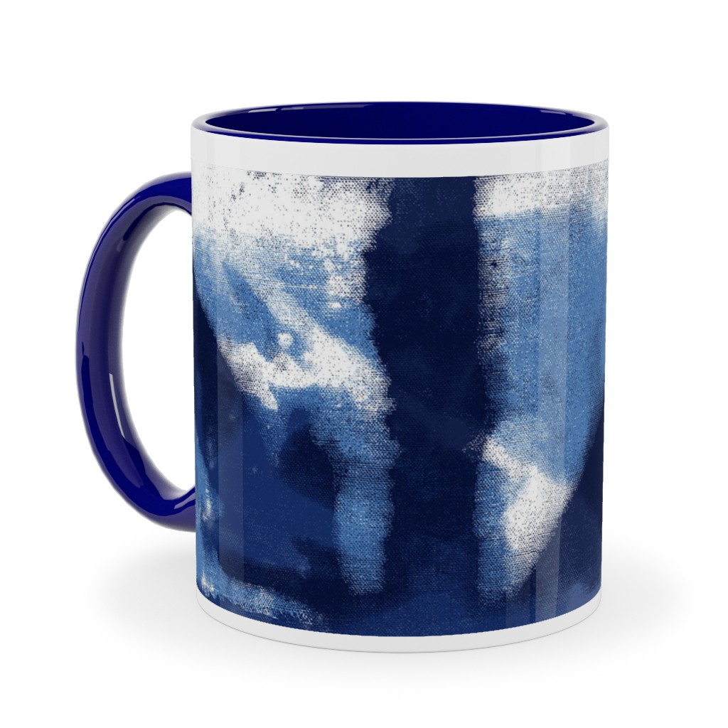 Shibori - Indigo Ceramic Mug, Blue, , 11oz, Blue, True Blue