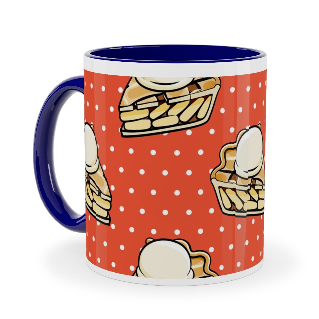 Apple Pie  La Mode - Orange Ceramic Mug, Blue, , 11oz, Orange, Orange