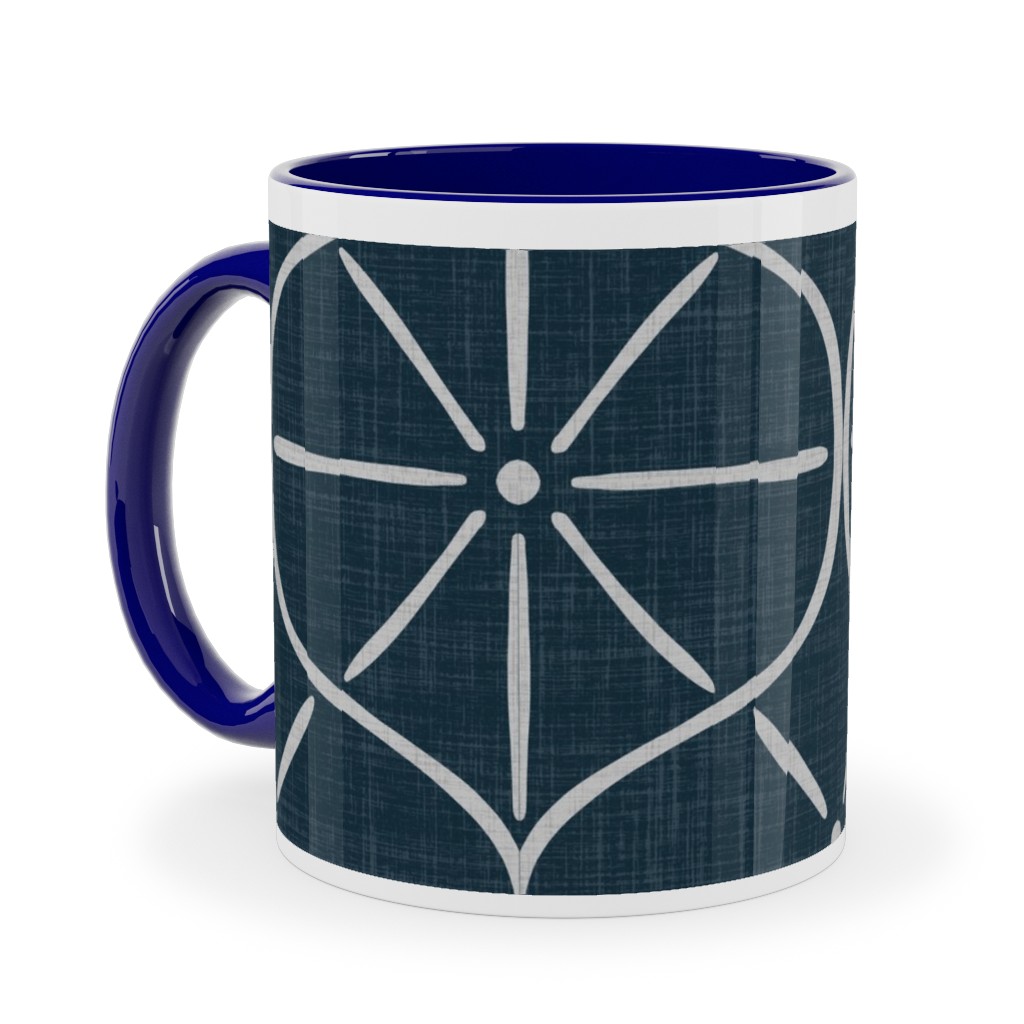 Blue Photo Mugs Ovalesque  Blue Ceramic Mug Blue 11oz Blue True Blue