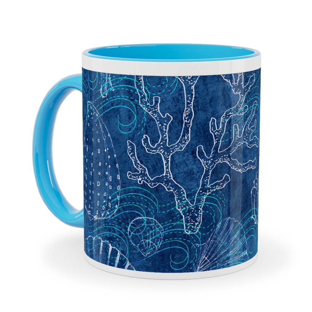 How Blue Is My Ocean Ceramic Mug, Light Blue,  , 11oz, Blue