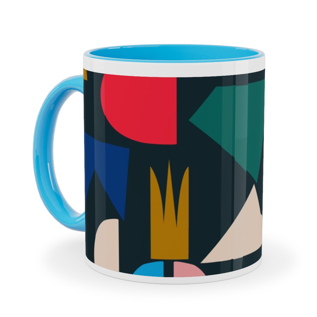 Shape of Things - Multi Ceramic Mug, Light Blue, , 11oz, Multicolor