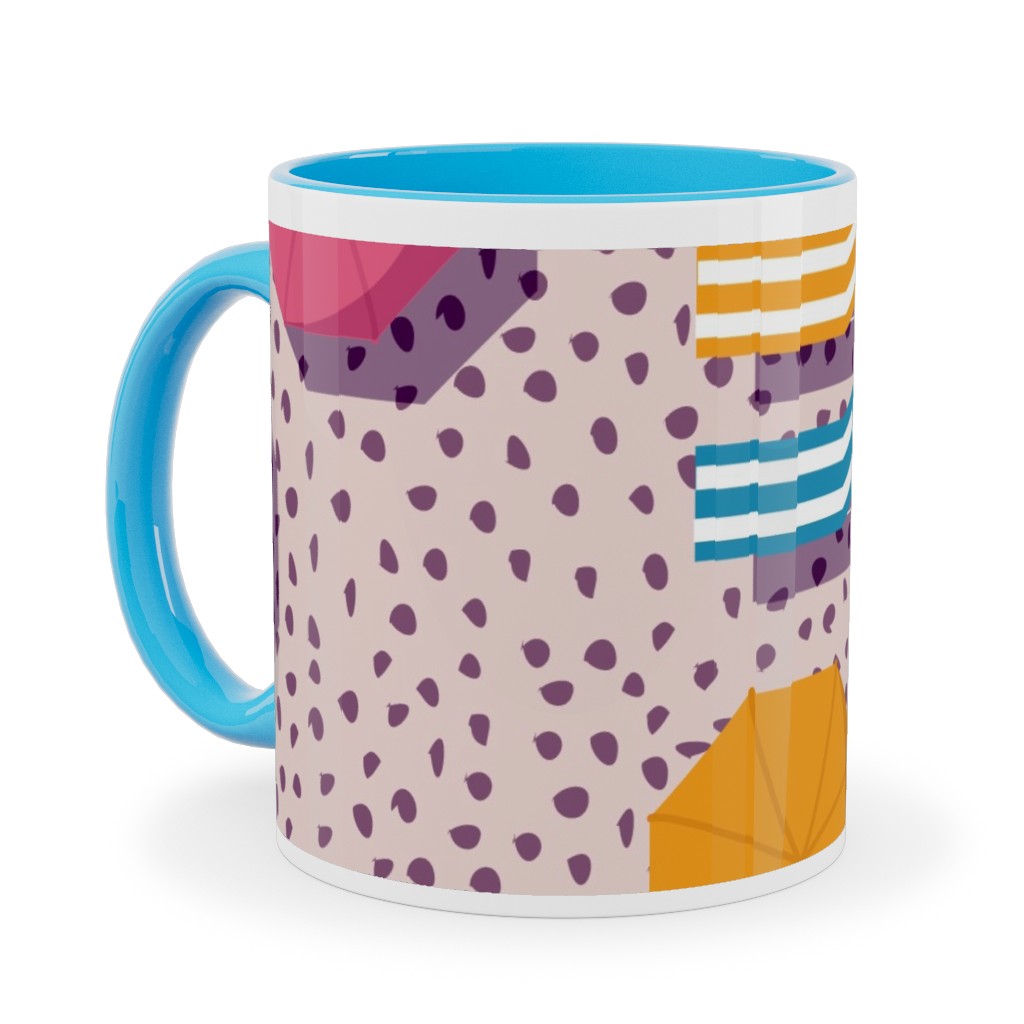 My Summer Vacay - Pink Ceramic Mug, Light Blue, , 11oz, Pink, Bright Pink