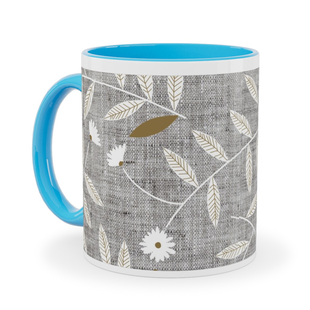 Darcy Ceramic Mug, Light Blue, , 11oz, Gray, Iron