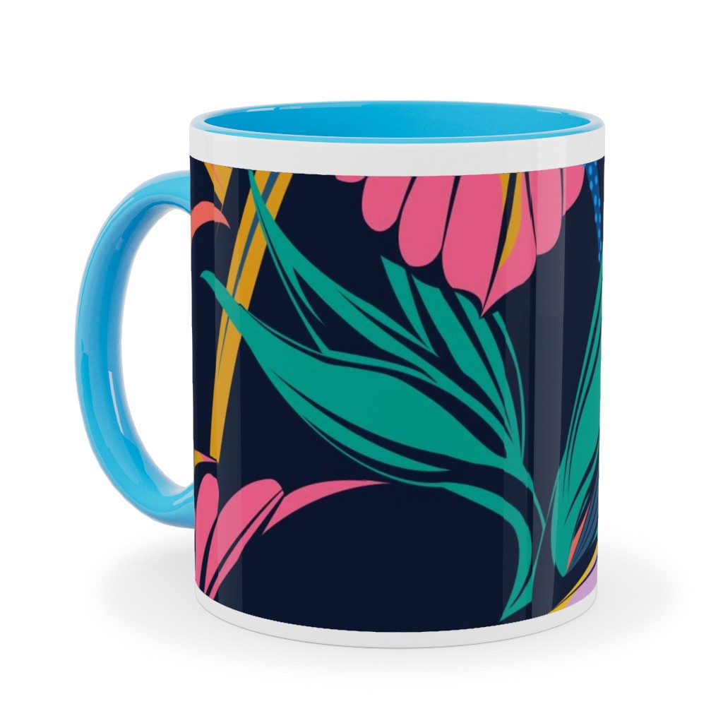 Electric Paradise Ceramic Mug, Light Blue, , 11oz, Multicolor