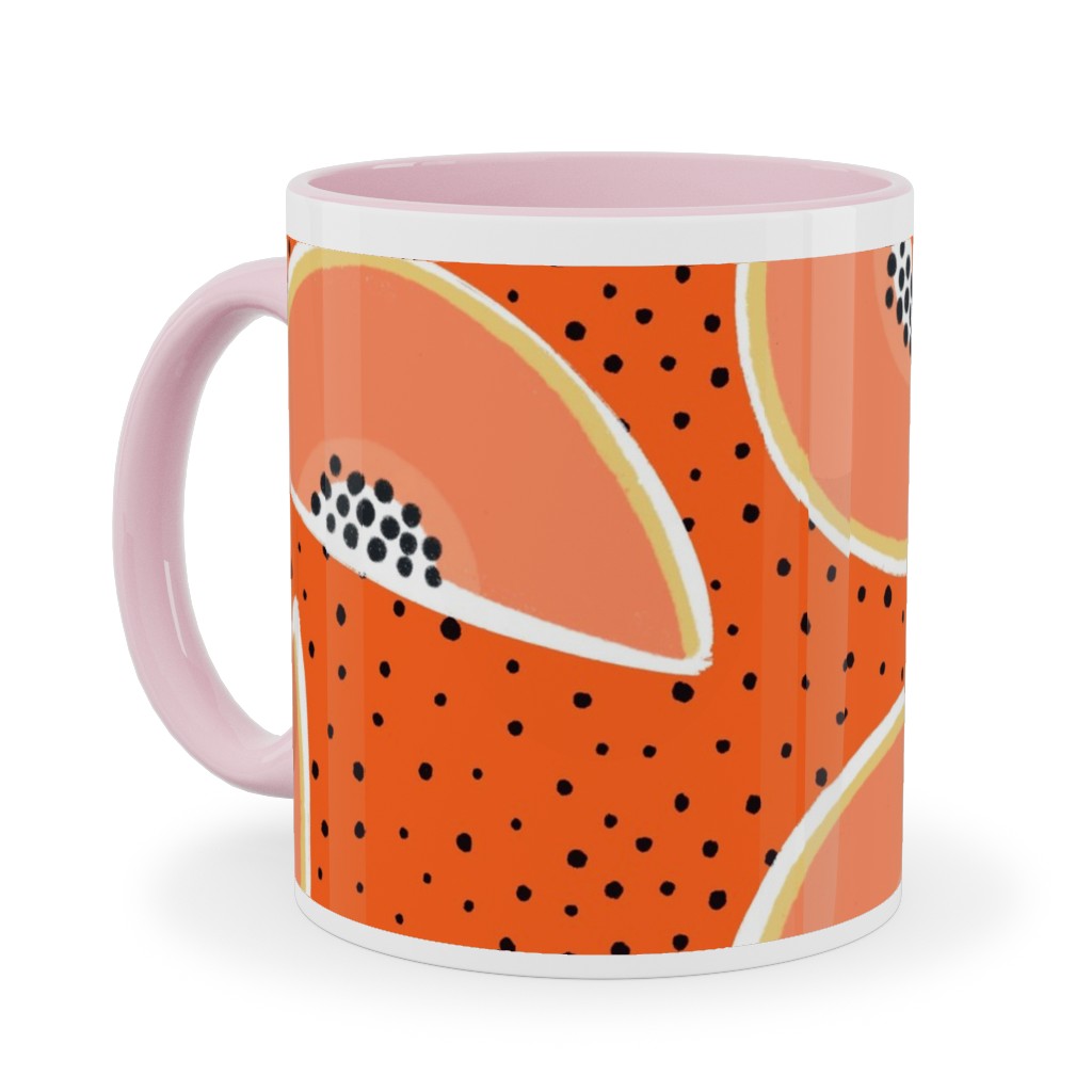 Cantaloupe - Orange Ceramic Mug, Pink, , 11oz, Orange, Orange