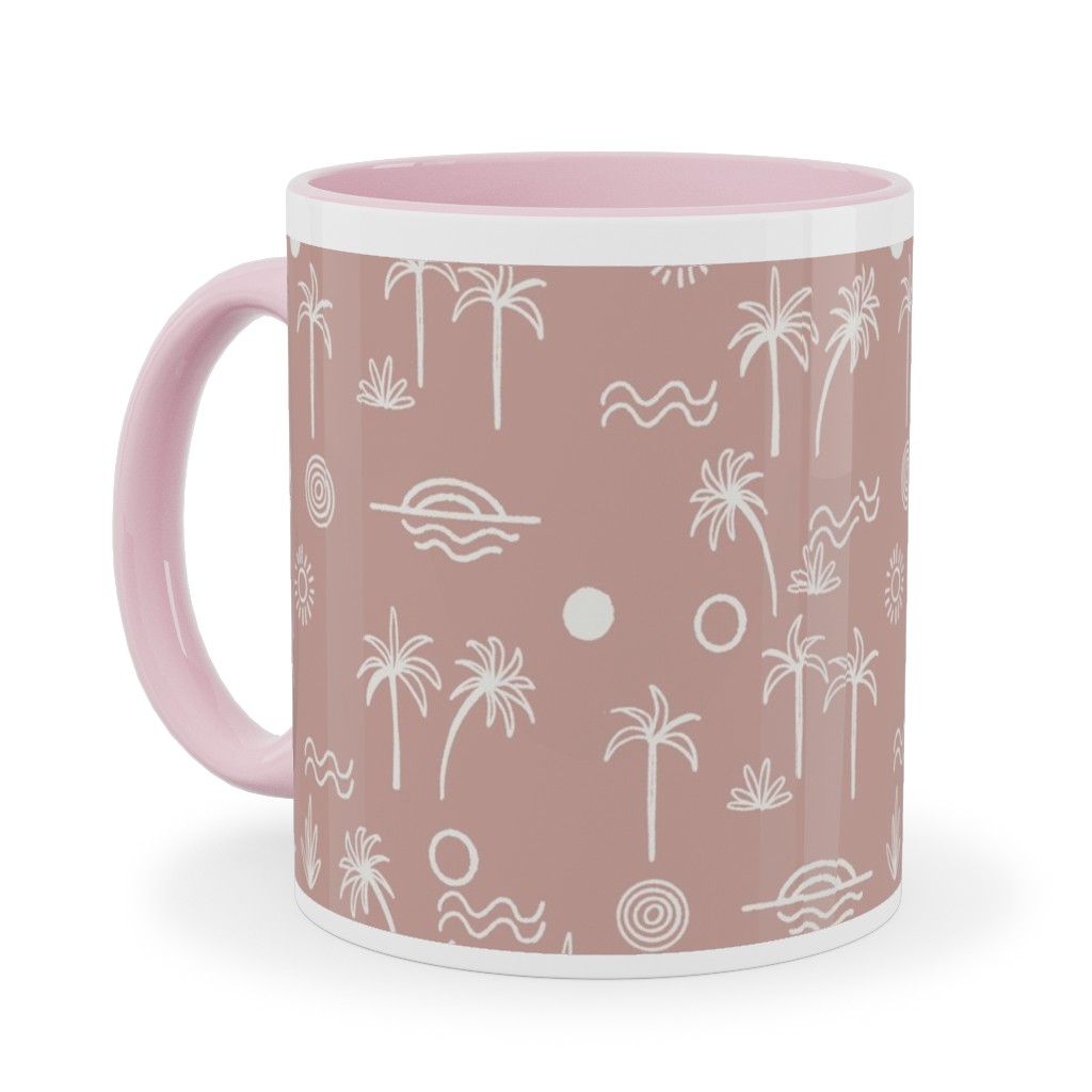 Summer Sun - Rose Ceramic Mug, Pink,  , 11oz, Pink