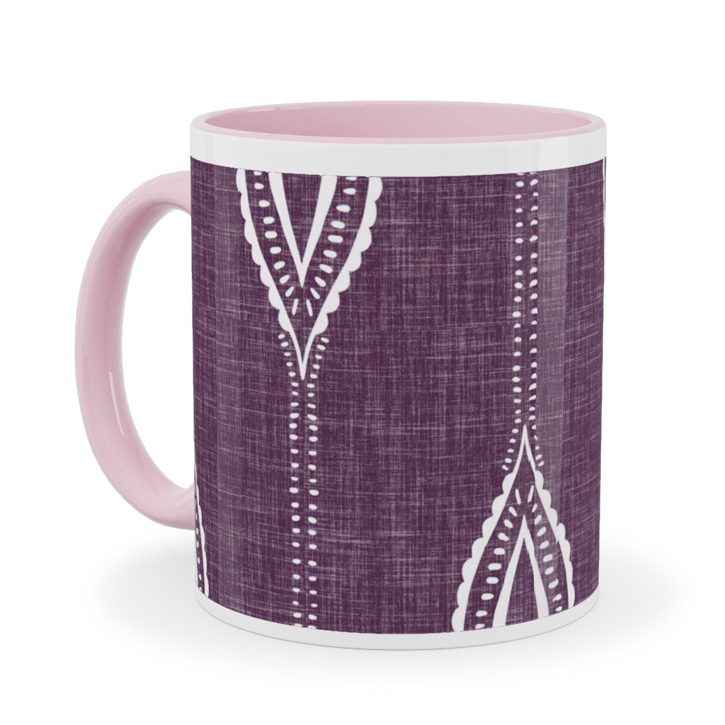 Diamant - Eggplant Ceramic Mug, Pink, , 11oz, Purple, Purple