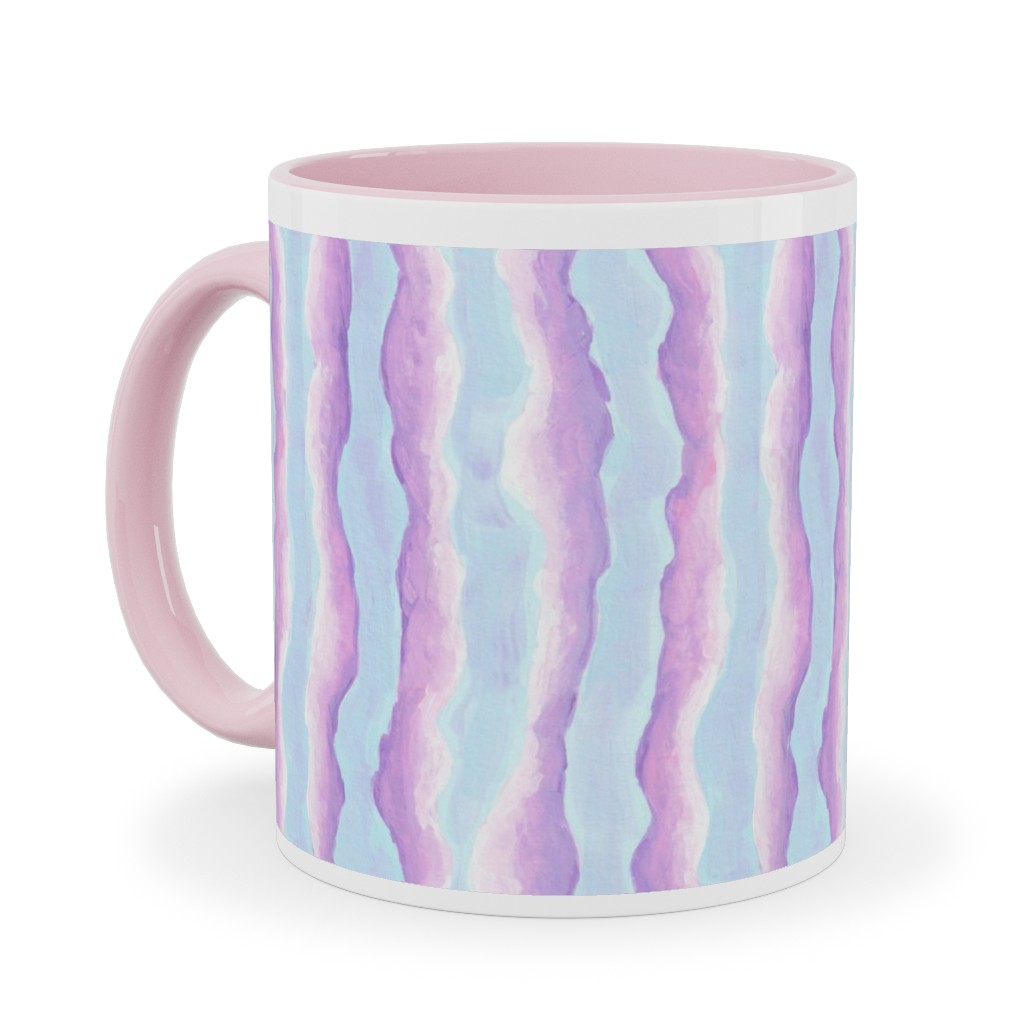 Sunset Cloud Stripe Ceramic Mug, Pink, , 11oz, Multicolor