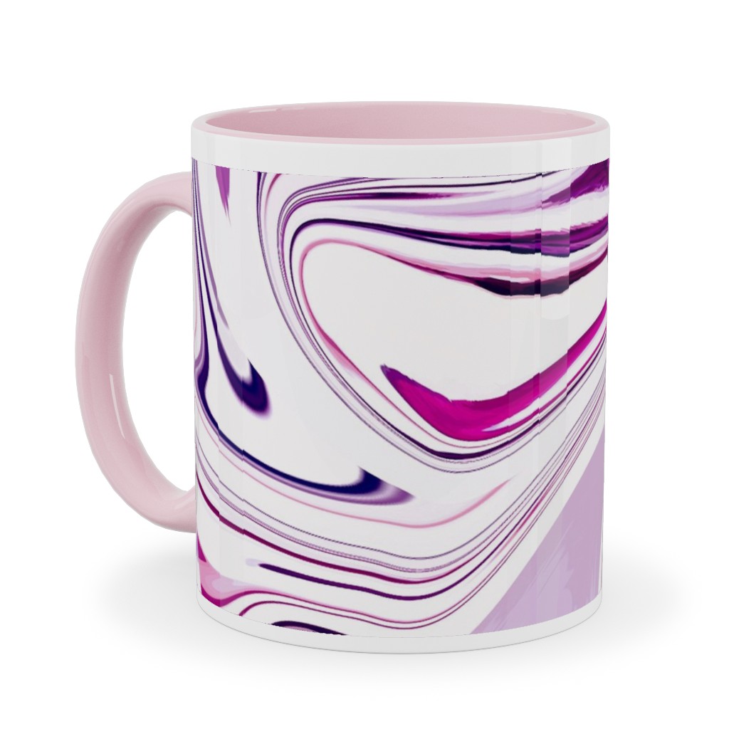 Marble - Mulberry Ceramic Mug, Pink,  , 11oz, Pink