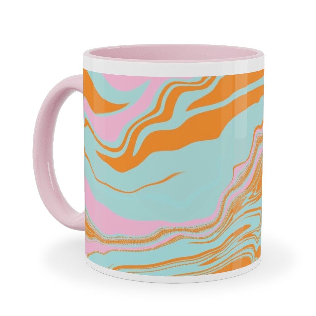 Marmor Ceramic Mug, Pink, , 11oz, Orange, Frost