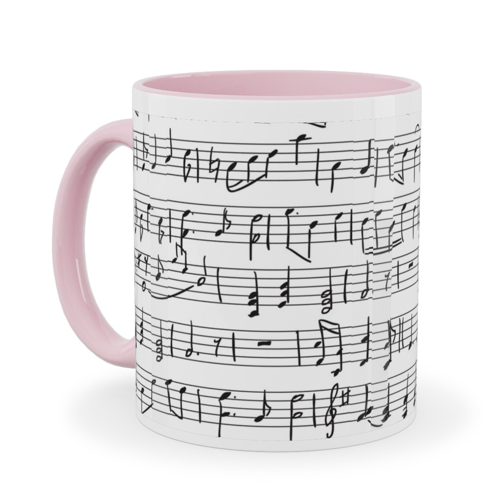 Music - Favorite Subject Ceramic Mug, Pink,  , 11oz, Black