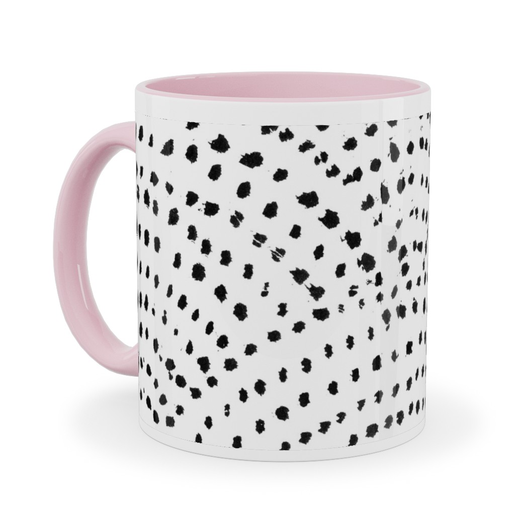 Ink Dot Scales Ceramic Mug, Pink,  , 11oz, White