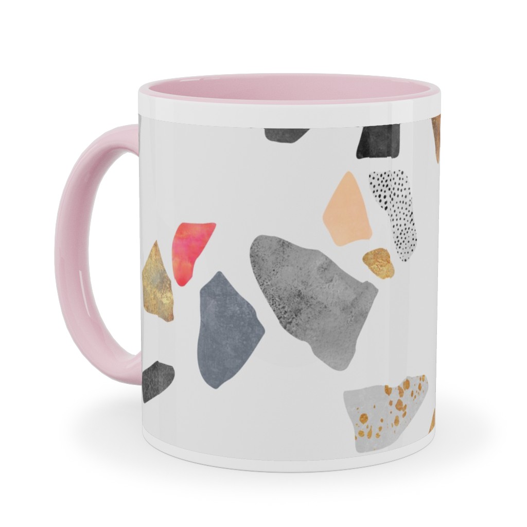 Terrazzo Treasure - Multi Ceramic Mug, Pink,  , 11oz, Multicolor